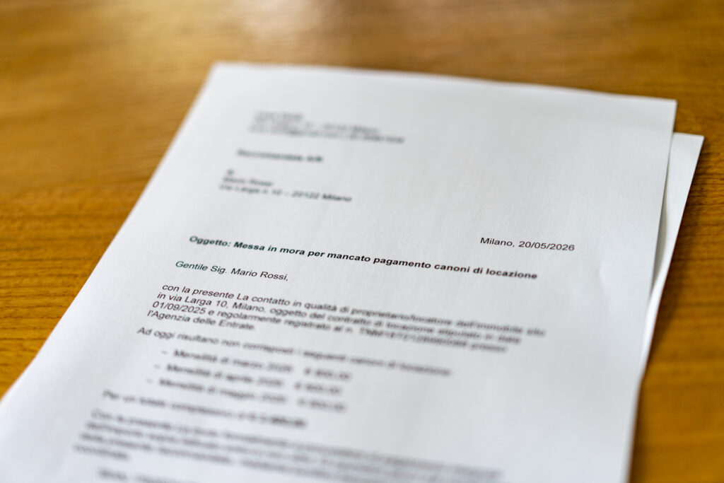 procedura sfratto per morosità in Italia 2026